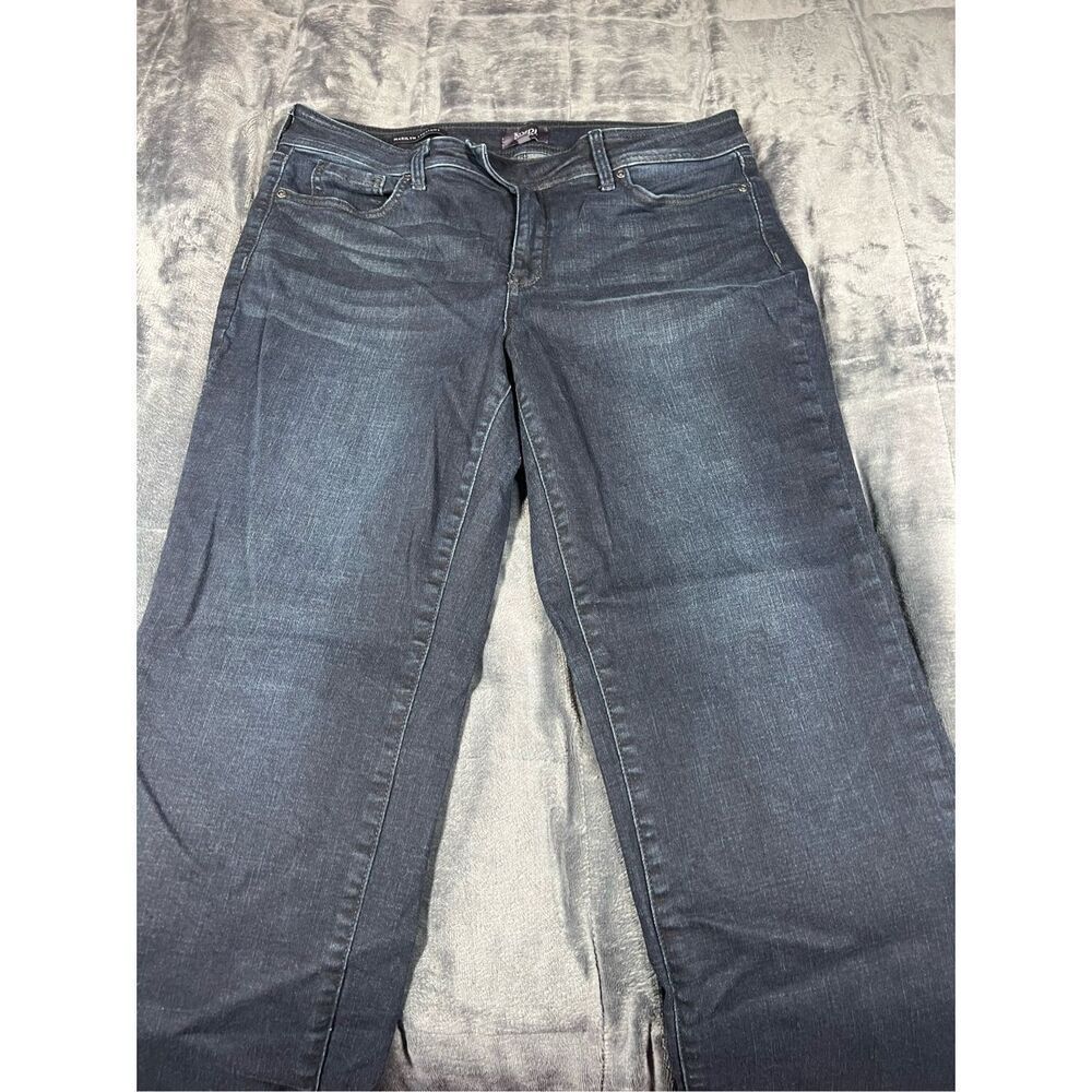 NYDJ Marilyn‎ Straight Jeans Womens Size 12 Stretch Dark Wash